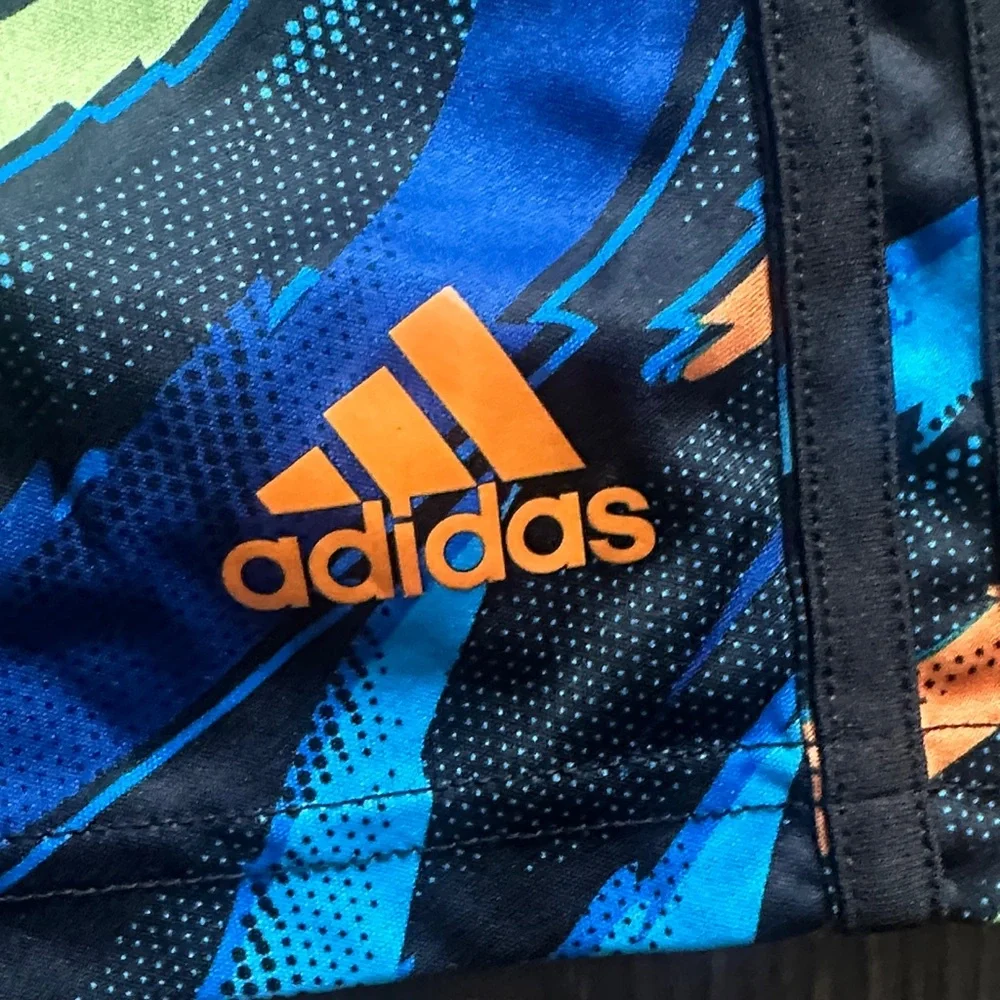 adidas Kids Patterned Shorts - Black, Blue, Green, Orange - Picture 2 of 6